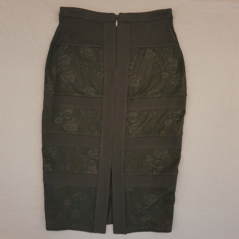 Bebe | Black Skirt With Lace Back 6